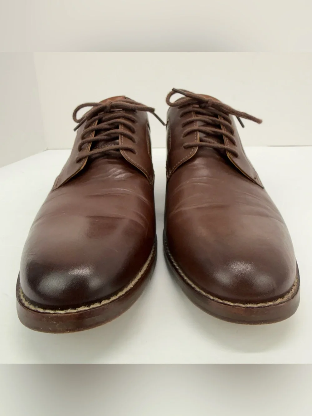 Johnston & Murphy size 11 Men’s Brown Leather Lace Up Derby Dress Shoes